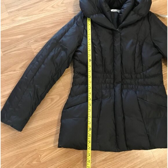 Kenneth Cole Coat Womens Down Hooded Puffer Black Size Small Warm Pockets - Picture 8 of 8